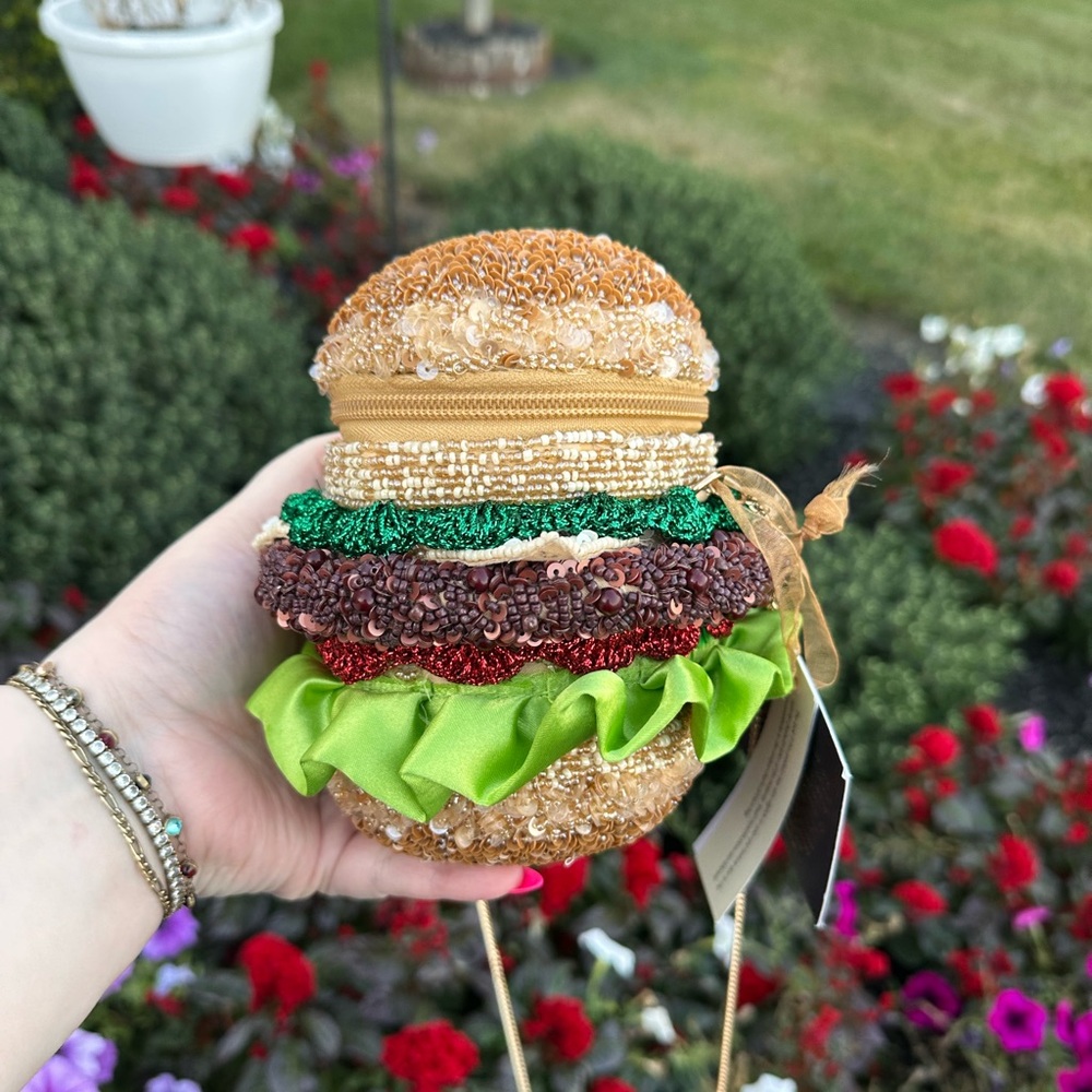 NWT Viral Hamburger Beaded Bag Made in India